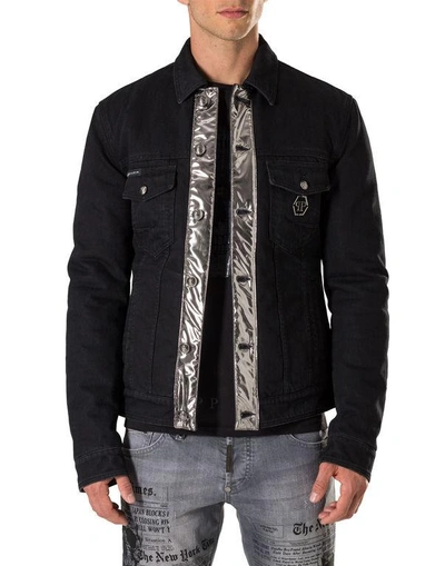 Shop Philipp Plein Denim Jacket "queen"