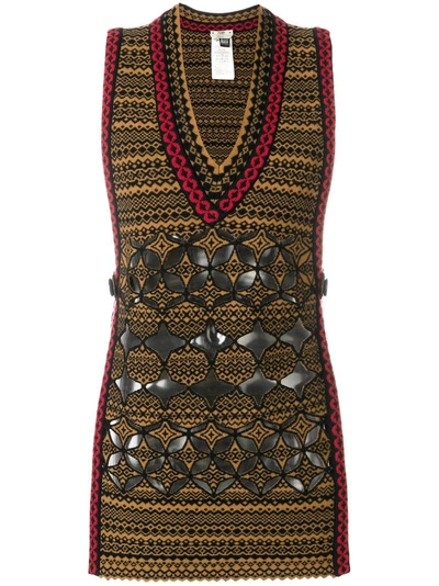 Shop Fendi Embroidered Knitted Vest