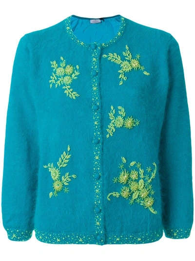 Shop Prada Floral Embroidered Cardigan