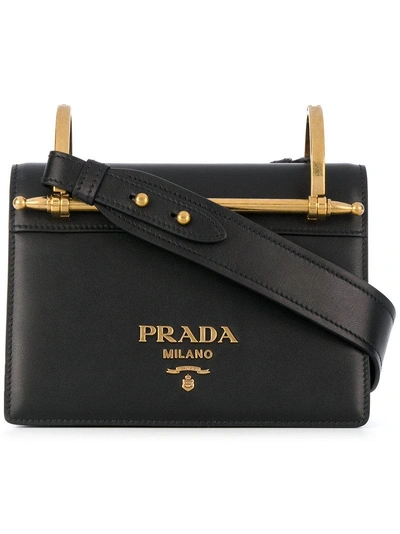 Shop Prada Pionniere Shoulder Bag - Black