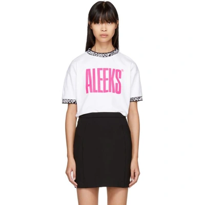 Alyx Aleeks Jersey T-shirt W/ Jacquard Trim In White | ModeSens