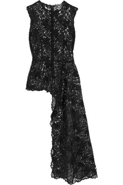 Shop Alexander Mcqueen Asymmetric Corded Lace Top