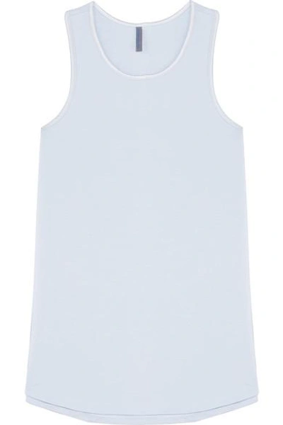 Shop Elle Macpherson Body Chic French Terry Pajama Top In Sky Blue