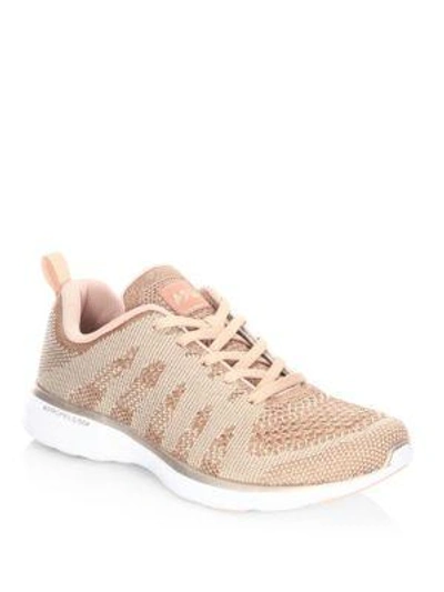 Shop Apl Athletic Propulsion Labs Techloom Pro Cashmere Sneakers In Rose Gold