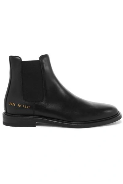 Shop Common Projects Leather Chelsea Boots In Black