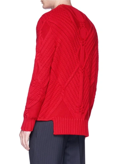Shop Neil Barrett Textured Wool Sweater