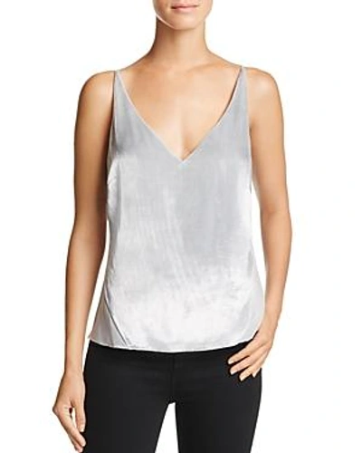 Shop J Brand Lucy Velvet-front Camisole Top In Silverspoon