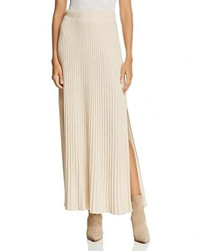 Shop Elizabeth And James Joelle Ribbed-knit Maxi Skirt In Oatmeal