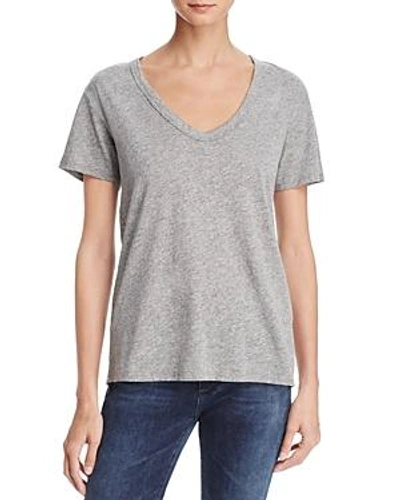 Shop Ag Scoop Neck Tee In Speckled Heather Gray