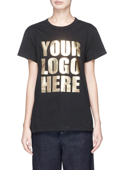 Shop Marc Jacobs 'your Logo Here' Slogan Foil Print T-shirt