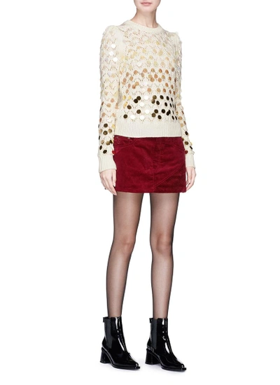 Shop Marc Jacobs Paillette Embellished Wool- Cashmere Sweater