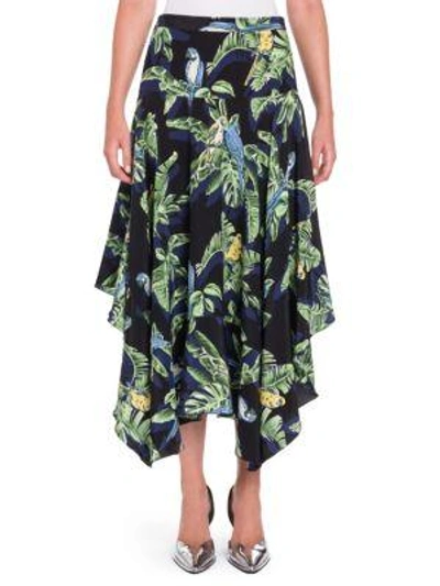 Shop Stella Mccartney Birds Of Paradise Skirt In Black