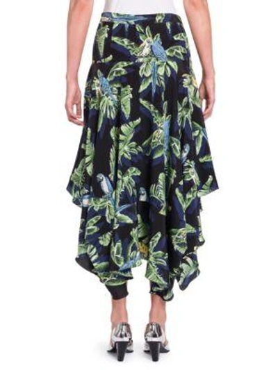 Shop Stella Mccartney Birds Of Paradise Skirt In Black