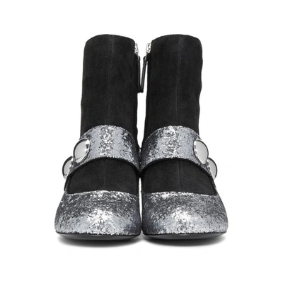 Shop Marc Jacobs Silver Margaux Cabochon Boots