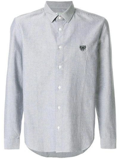 Shop Kenzo Tiger Crest Shirt - Grey