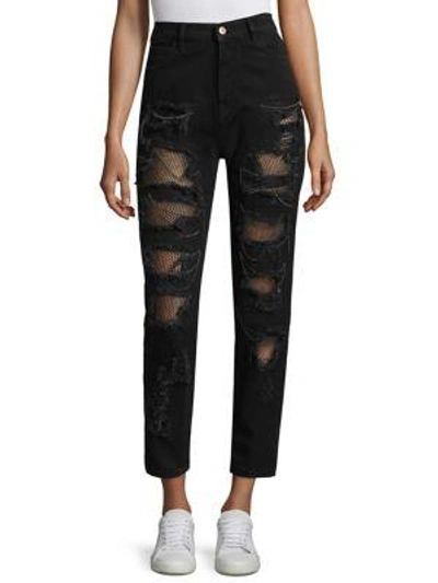 Shop Tommy Hilfiger Punk Ripped Jeans In Meteorite