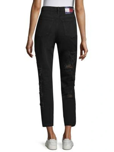 Shop Tommy Hilfiger Punk Ripped Jeans In Meteorite