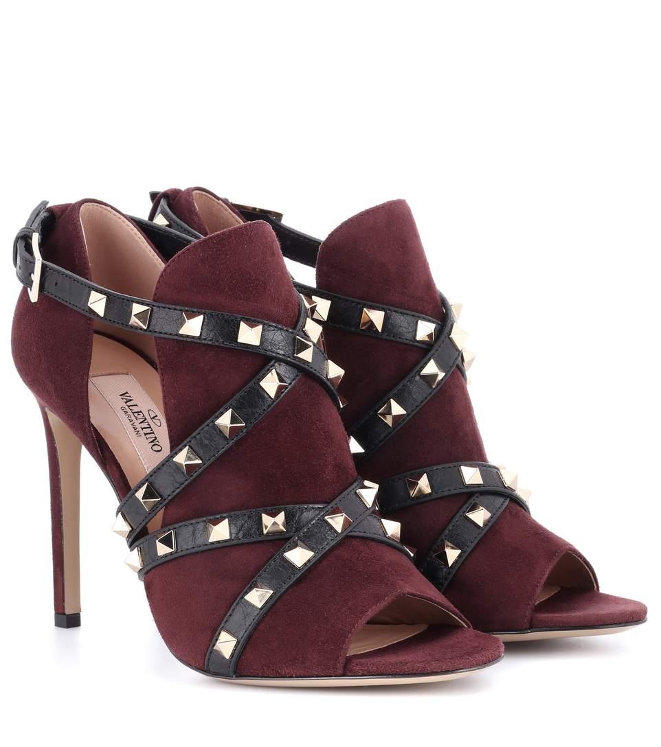 valentino garavani rockstud suede pumps