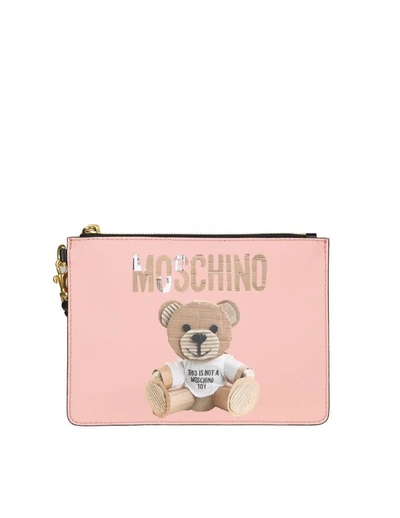 Shop Moschino Pochette Teddy Pink Color