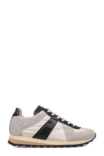 Shop Maison Margiela Ice-black Suede Sneakers In White