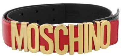 Shop Moschino Belt In Red