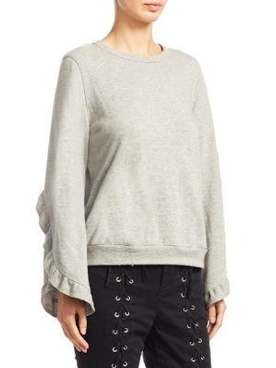 Shop A.l.c Camden Cotton Sweater In Heather Grey