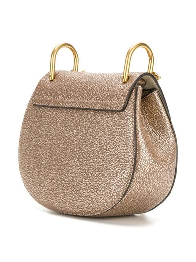 Shop Chloé Mini Drew Shoulder Bag - Metallic