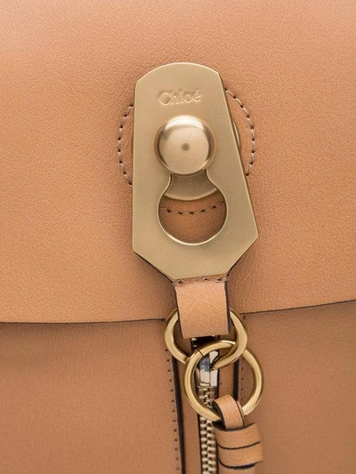 Shop Chloé Owen Flap Tote Bag - Brown