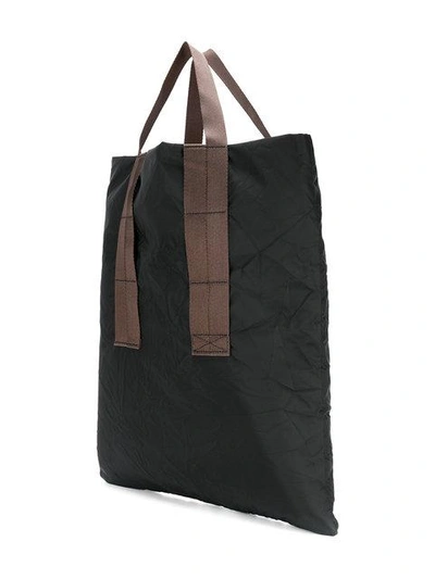 crinkle effect tote bag