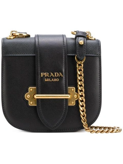 Shop Prada Cahier Cross-body Bag - Black