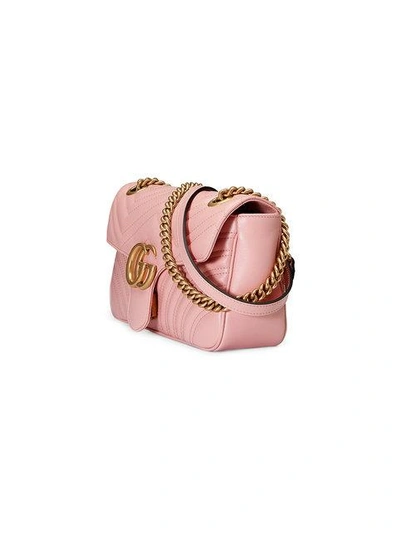 Shop Gucci Gg Marmont Matelassé Shoulder Bag In Pink