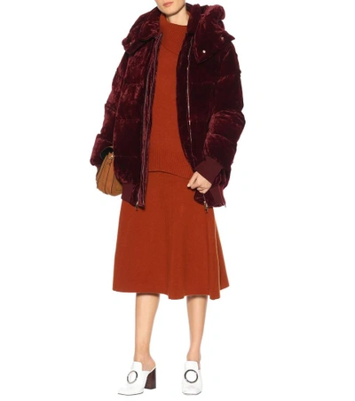 Shop Stella Mccartney Velvet Coat In Lurguedy