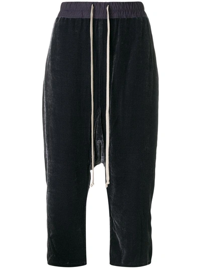 Shop Rick Owens Drop-crotch Drawstring Trousers