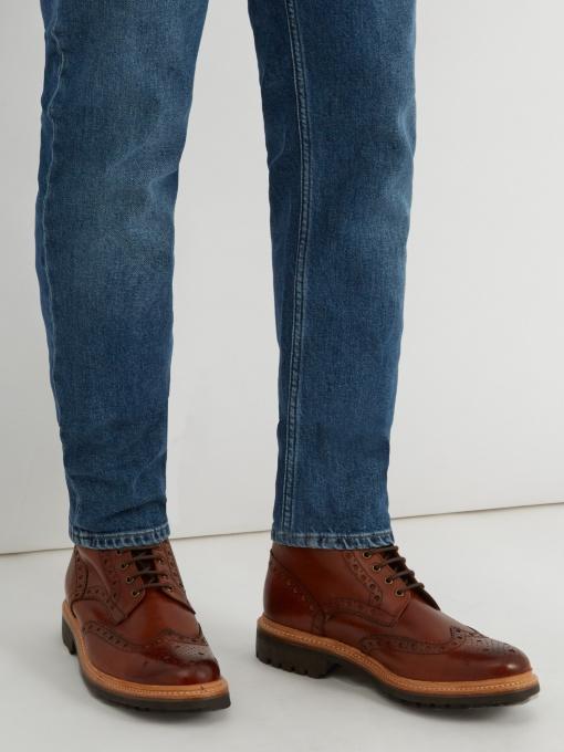 grenson fred boots tan