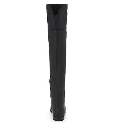 Shop Jimmy Choo Mitty Leather Knee-high Boots In Black