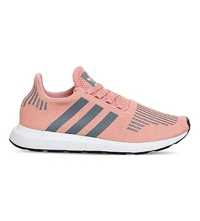 Shop Adidas Originals Swift Run Knitted Sneakers In Trace Pink Grey