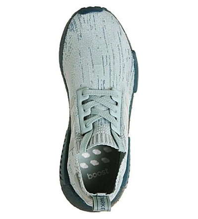 Shop Adidas Originals Nmd R1 Primeknit Sneakers In Tactile Green Petrol