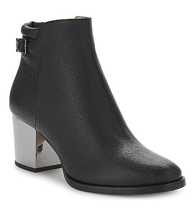Shop Jimmy Choo Method 65 Grainy Leather Ankle Boots In Black