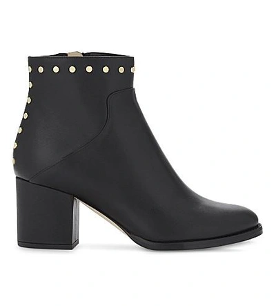 Shop Jimmy Choo Melvin 65 Leather Heeled Ankle Boots In Black