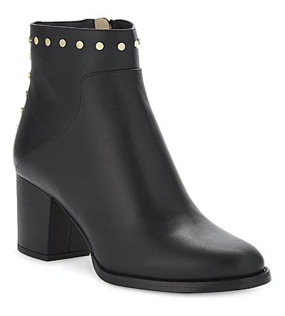 Shop Jimmy Choo Melvin 65 Leather Heeled Ankle Boots In Black