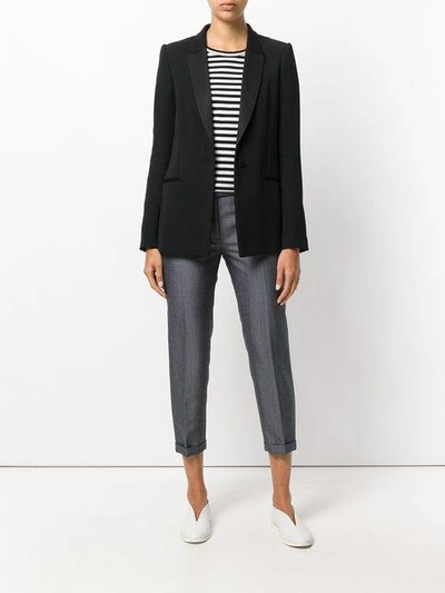 Shop Thom Browne Cropped Skinny Trousers In Grey