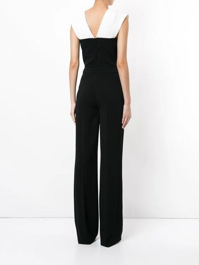 Shop Mugler Deep V-neck Jumpsuit In Black