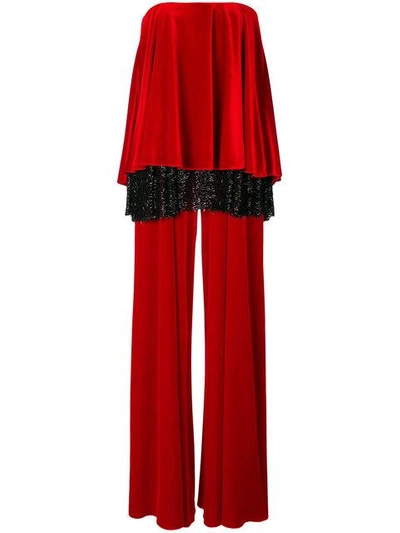 Shop Talbot Runhof Nini Jumpsuit In Red