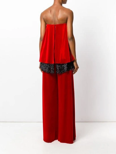 Shop Talbot Runhof Nini Jumpsuit In Red