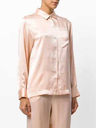 Shop Asceno Button Up Pyjama Top - Pink