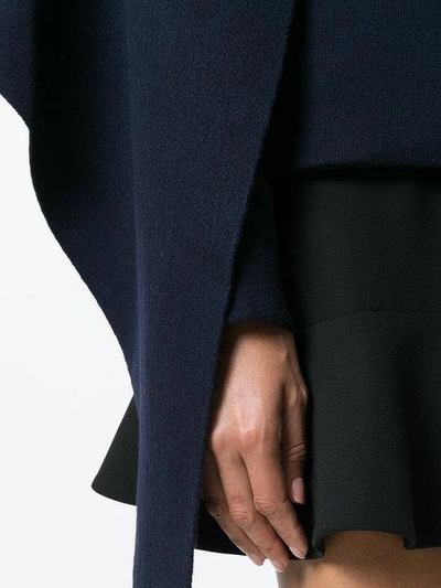 Shop Jw Anderson Layered Cape Style Sweater - Blue