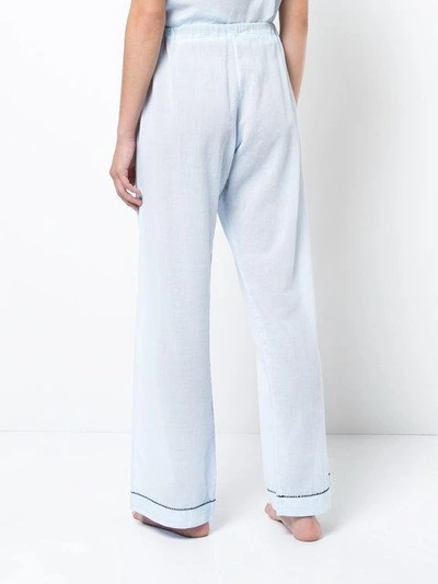 Shop Morgan Lane Chantal Pyjama Trousers In Blue