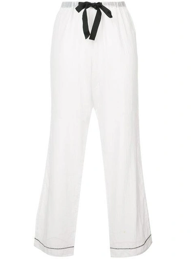 Shop Morgan Lane Chantal Pajama Trousers In White