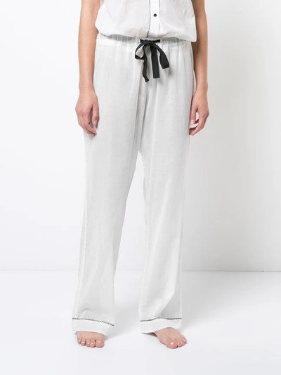 Shop Morgan Lane Chantal Pajama Trousers In White