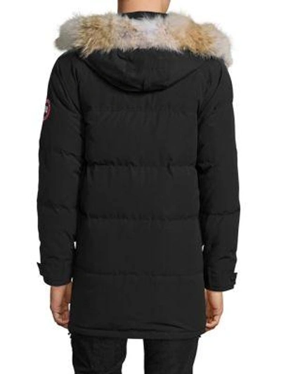 Shop Canada Goose Men's Emory Coyote Fur Hooded Parka In Military Green